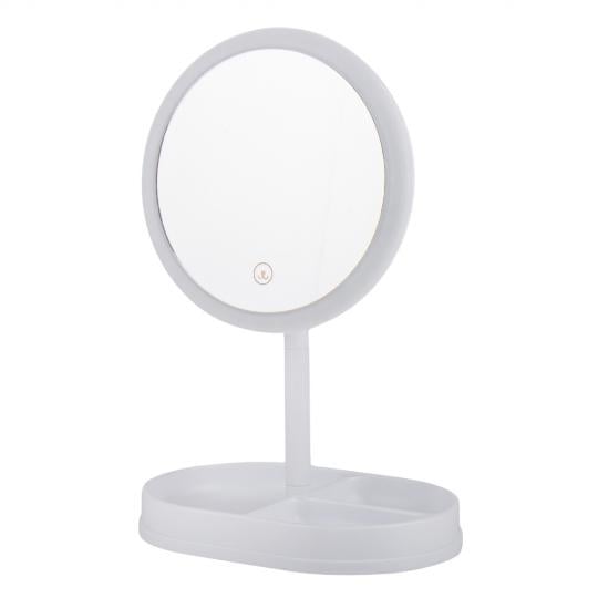 Зеркало настольное Elisey с подсветкой 31 см White (9042-001)