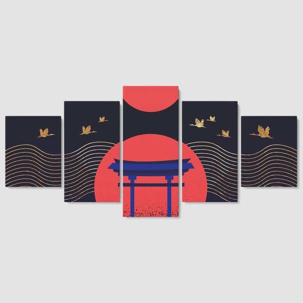 Модульная картина Malevich Store Релакс из пяти частей 162x80 см (MK53615)