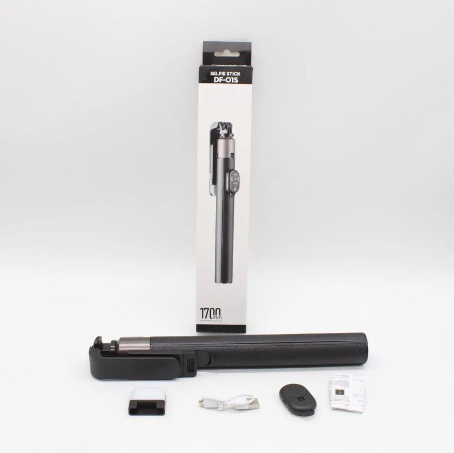 Селфи-палка DF-01S с подсветкой и пультом для Android/iPhone Черный (27282251) - фото 5 Селфи-палка DF-01S с подсветкой и пультом для Android/iPhone Черный (27282251) - фото 5