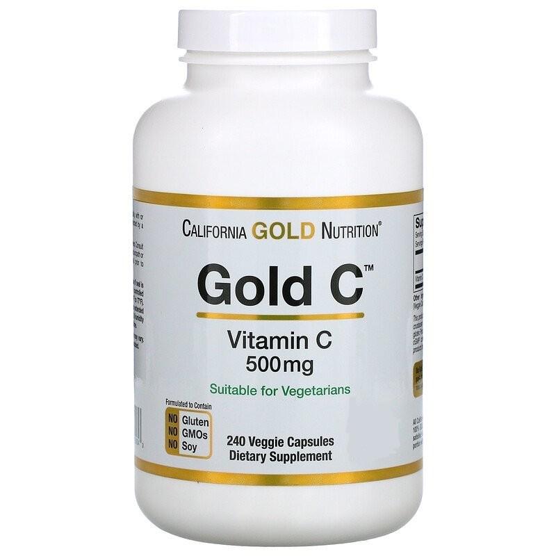 Витамины California Gold Nutrition Vitamin C Gold C 500 мг 240 капсул