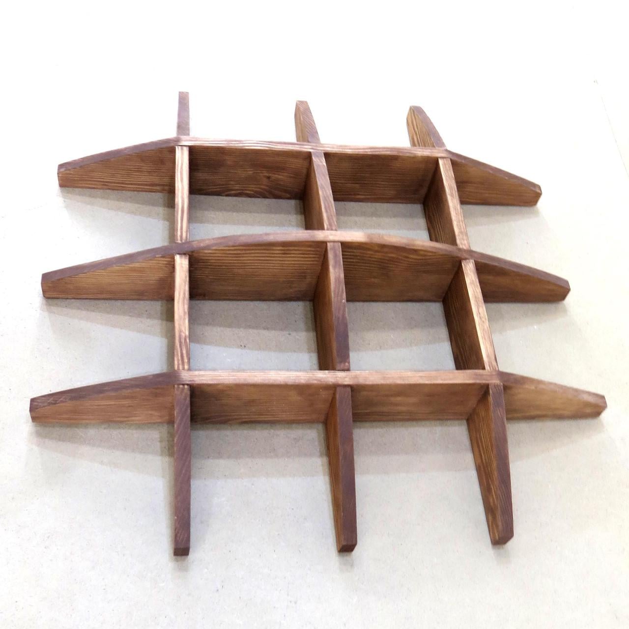 Полка книжная настенная из дерева Обладатель Капучино (КПГ-001709)