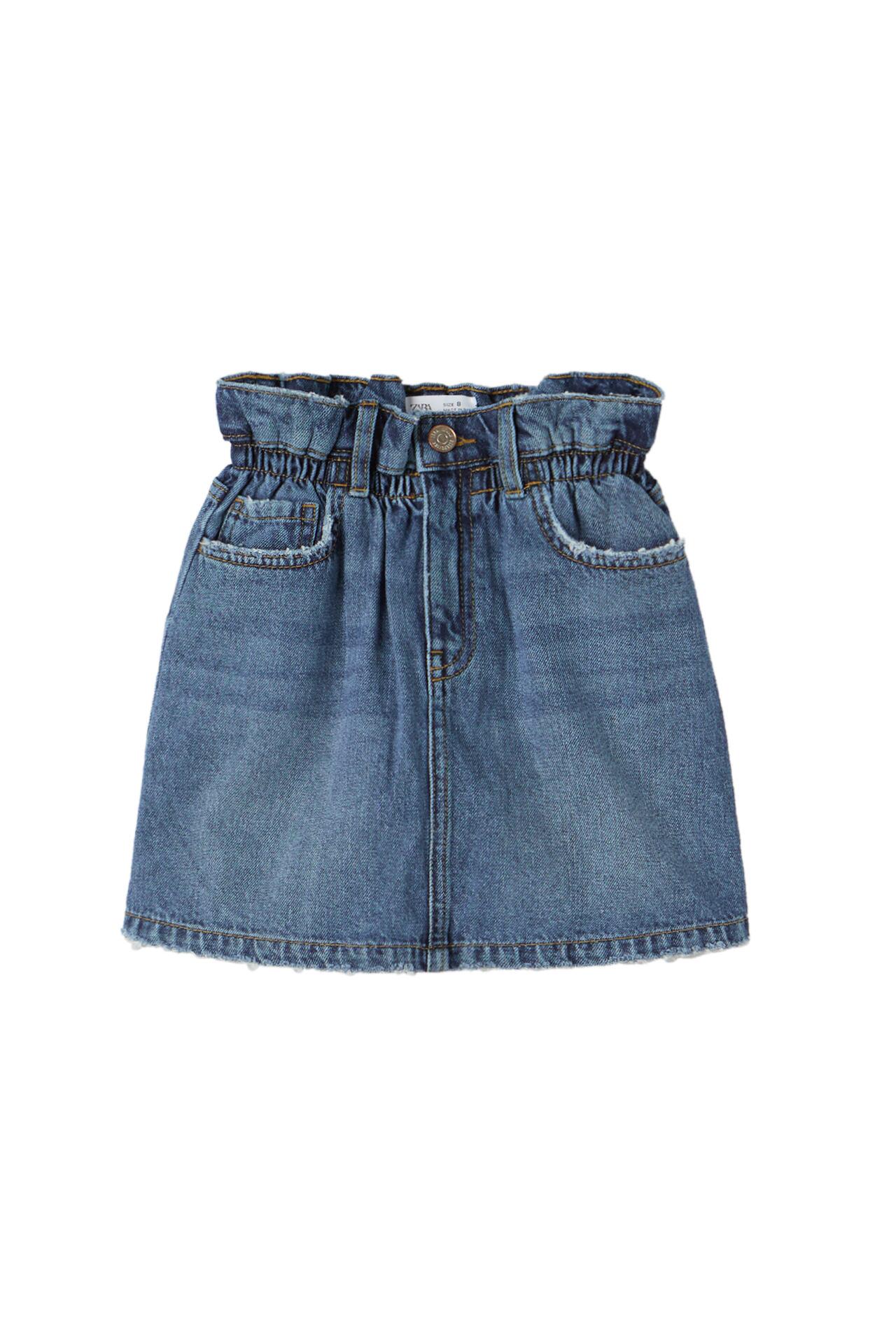 Юбка для девочки Zara джинсовая 134 см Синий (4302716407) Юбка для девочки Zara джинсовая 134 см Синий (4302716407)