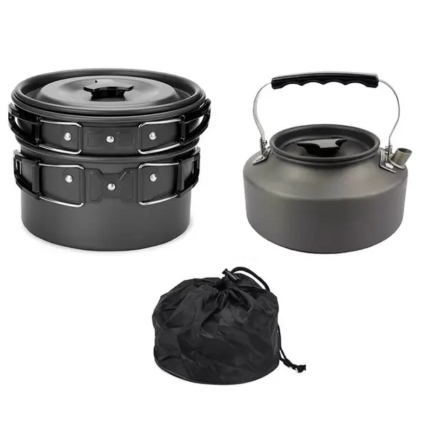 Туристичний набір посуду GL-C31 каструля/сковорідка/чайник - фото 8 Туристичний набір посуду GL-C31 каструля/сковорідка/чайник - фото 8