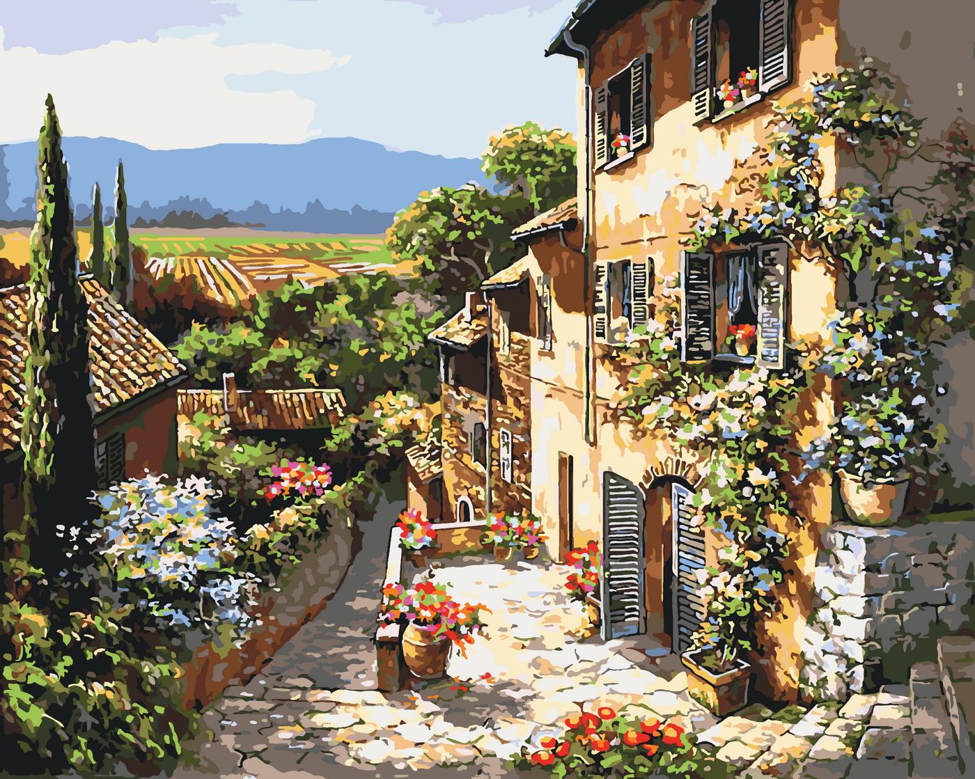 Картина за номерами Ідейка "Тосканський пейзаж" 40х50 см (KH2232)