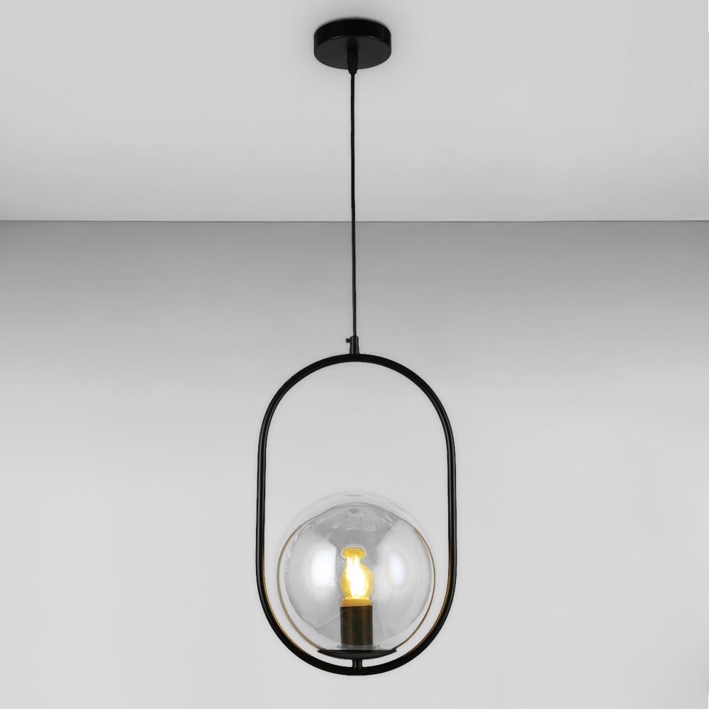 Люстра подвесная шар Light House LS-18127-1 BK/CL Черный/Прозрачный