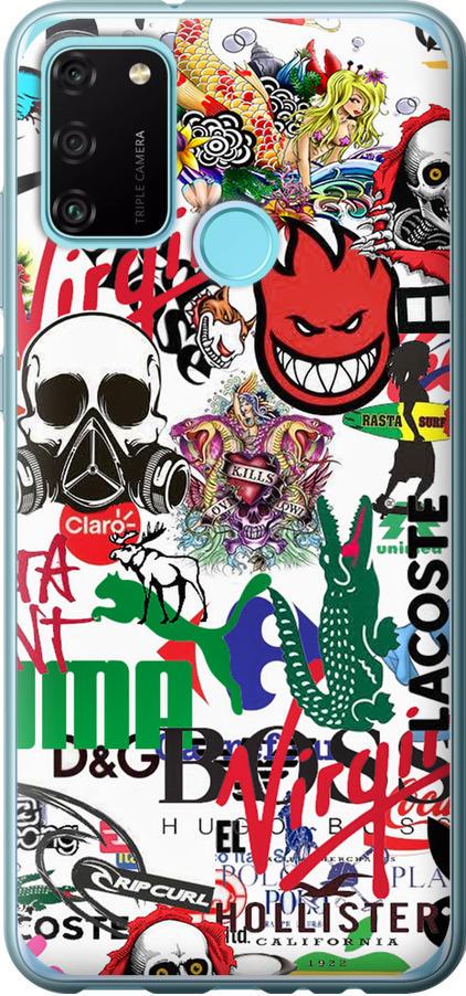 Чехол на Huawei Honor 9A Many different logos (4022u-1900-42517)