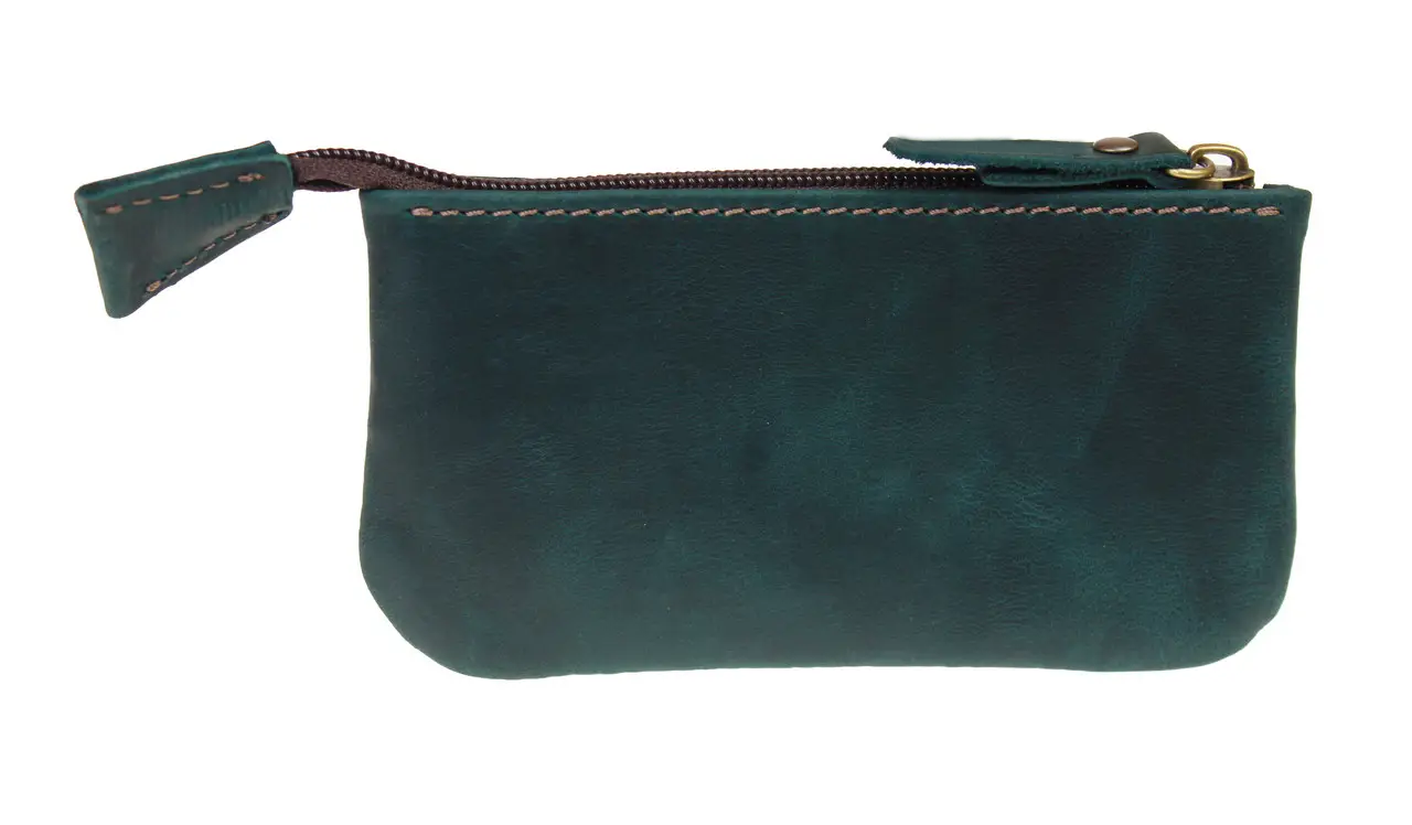 Ключница кожаная Freeskin Тип 1 14x7x1 см Зеленый (81205) - фото 2