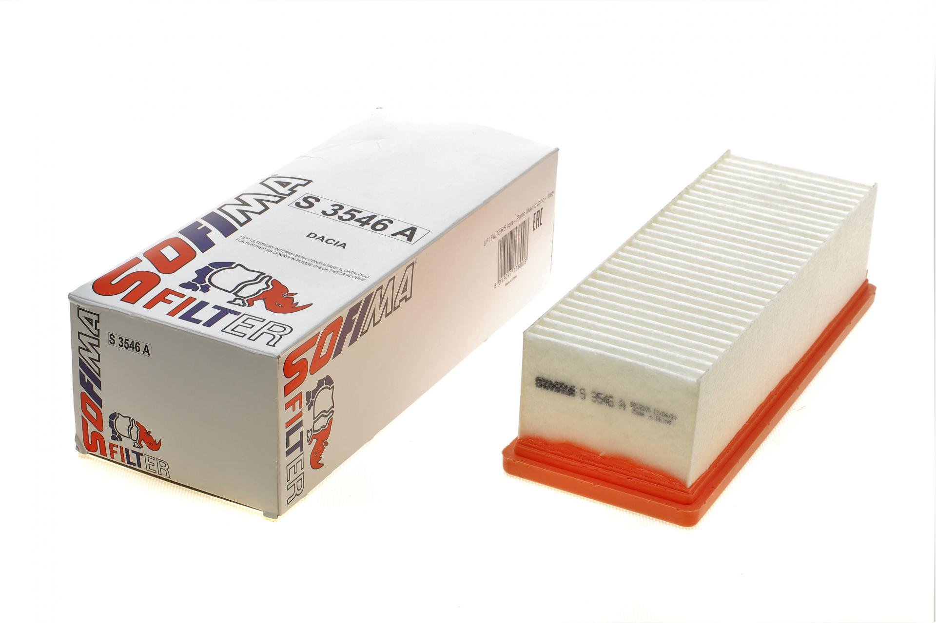 Фільтр повітряний SOFIMA для Dacia Duster/Sandero/Logan 1,5dci 10- (S 3546 A)