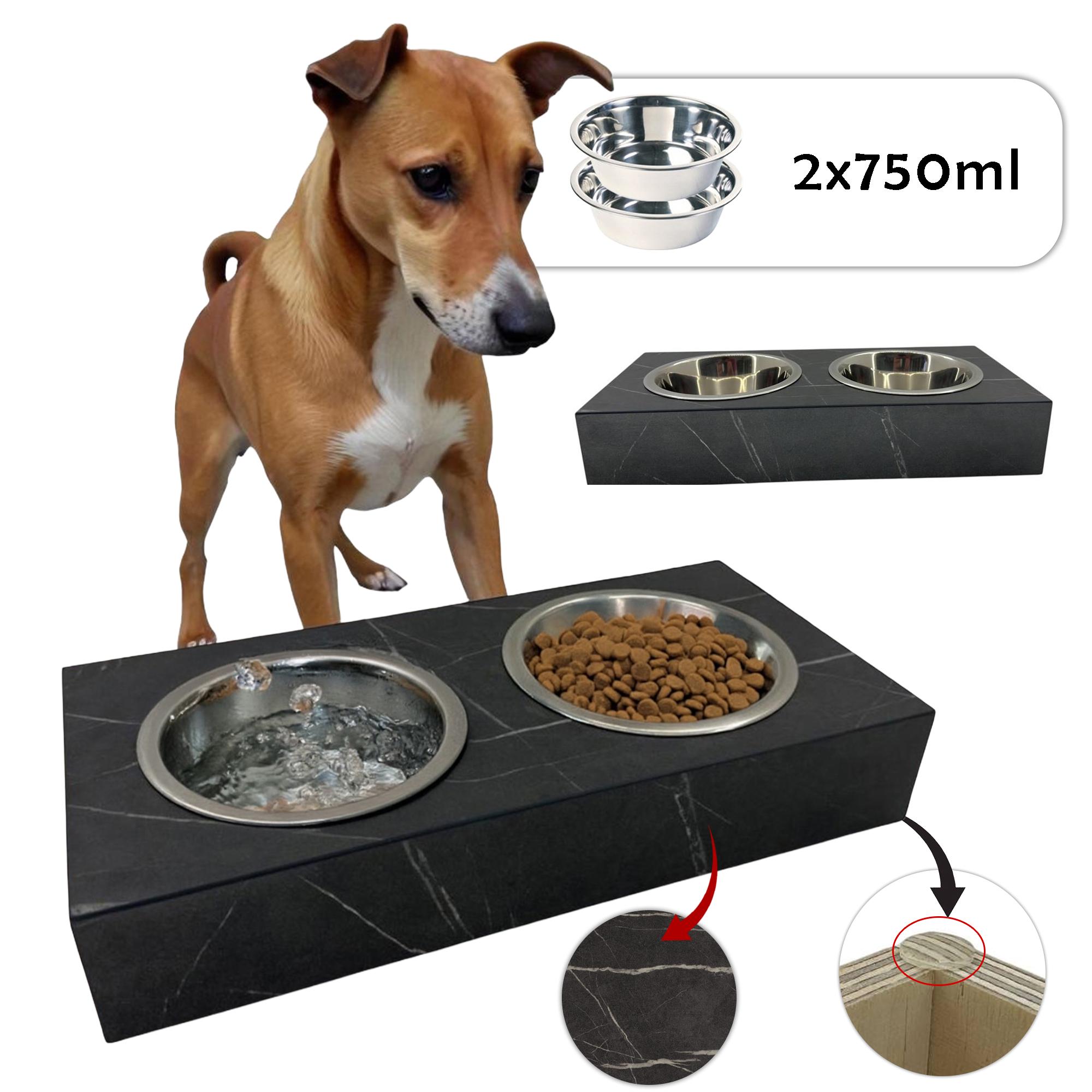 Миска для собак подвійна на підставці з фанери та покриттям Eger - фото 2