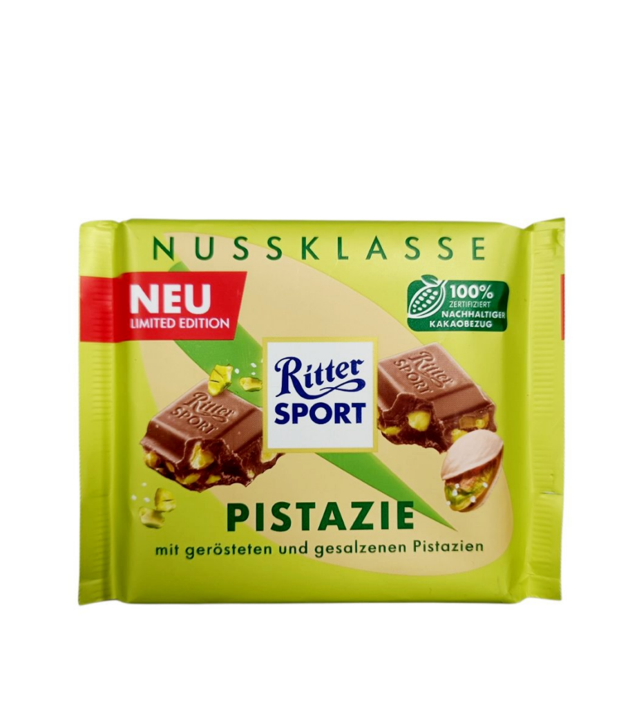 Шоколад Ritter Sport Pistazie молочный с фисташками 100 г (60820)