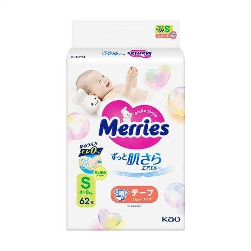 Подгузники Merries р. S 4-8 кг 62 шт. (33392498)
