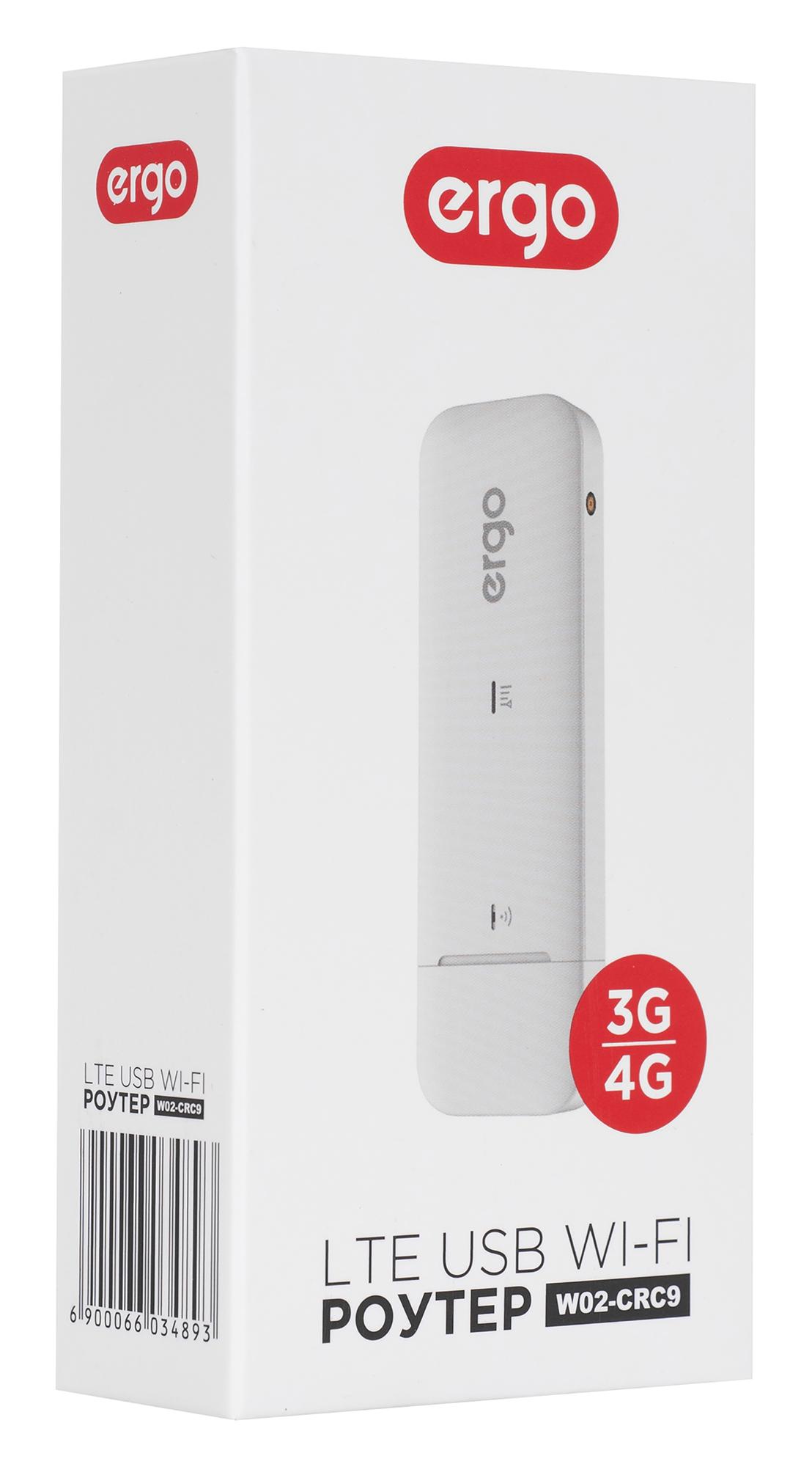 Роутер-модем 3G/4G/LTE USB WI-FI ERGO W02-CRC9 (38943) - фото 4