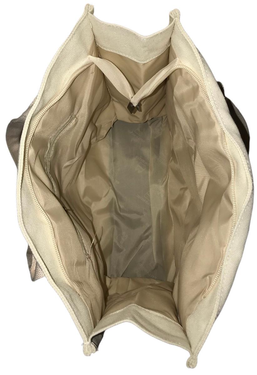 Шопер жіночий на підкладці та на блискавці Молочний (2266М) - фото 5 Шопер жіночий на підкладці та на блискавці Молочний (2266М) - фото 5