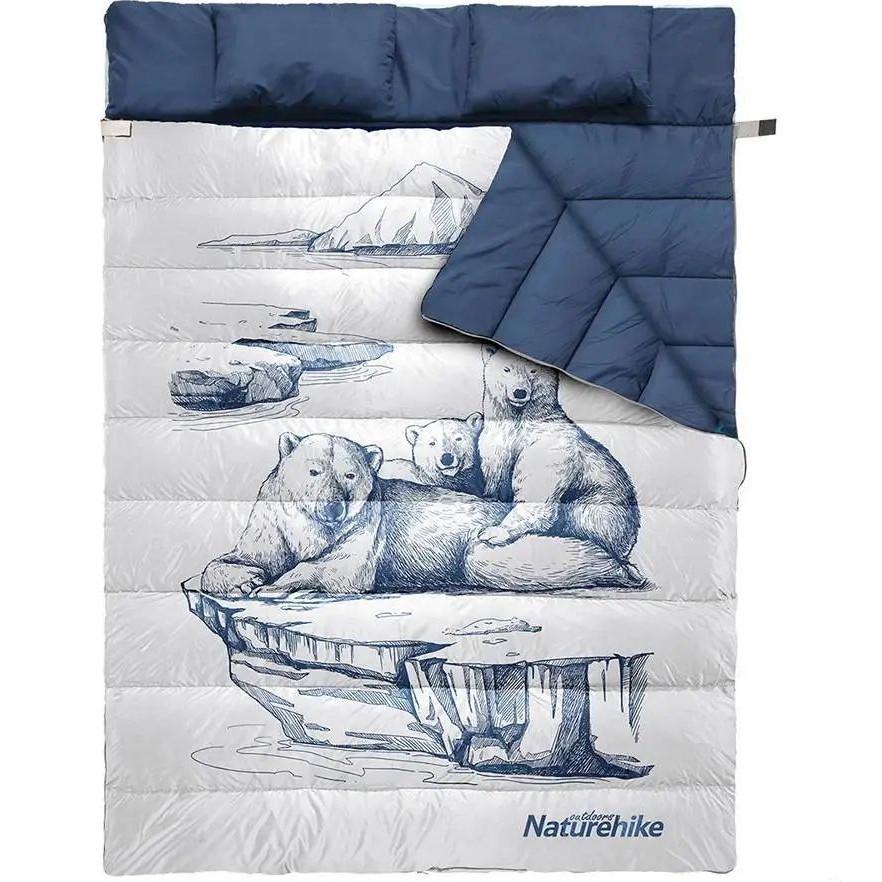 Спальний мішок двомісний Naturehike NH21MSD06 Темно-синій