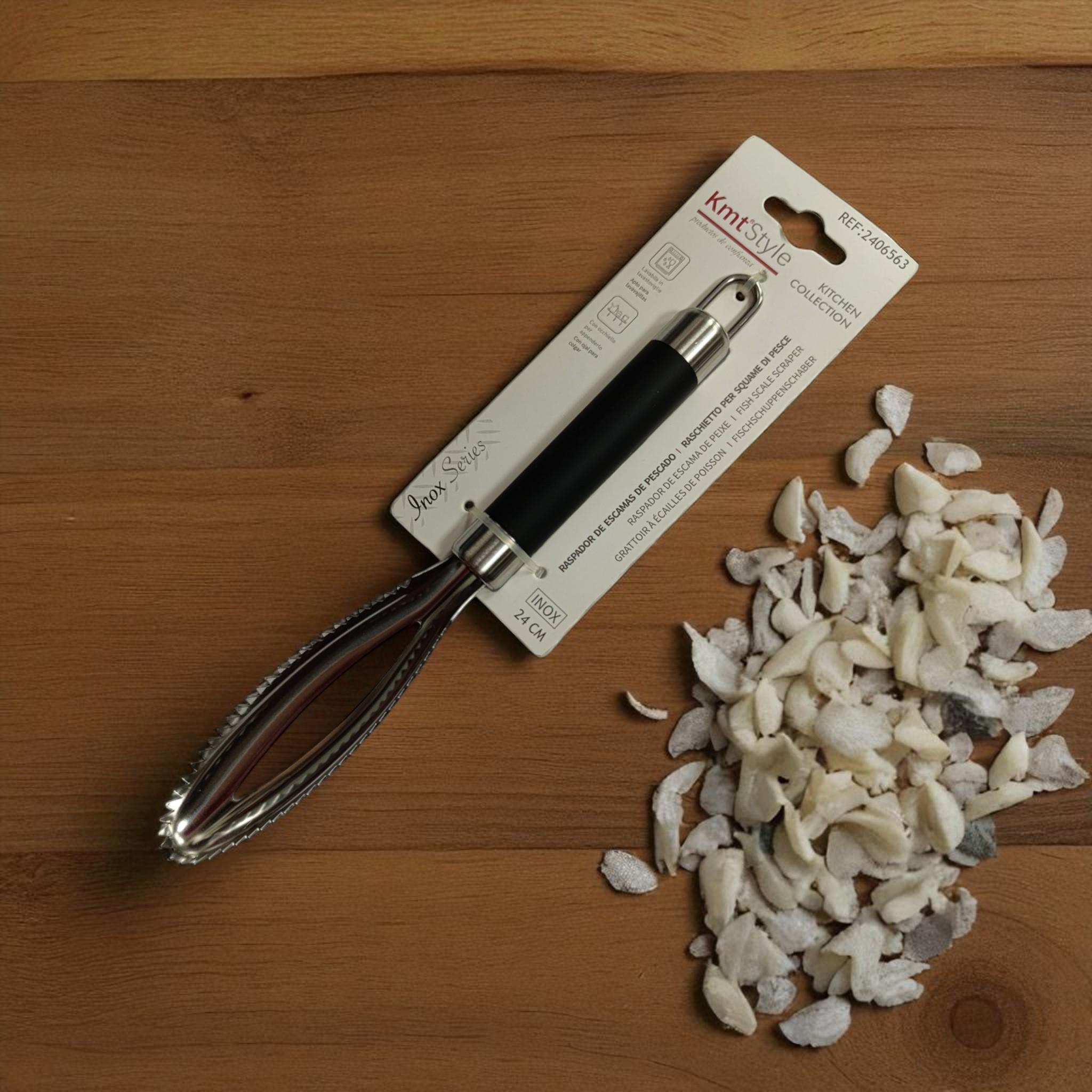 Рибочистка-скребок Dynasty Kitchen Prince 2406563 з нержавіючої сталі 24 см (2406563) - фото 3