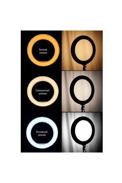 Лампа LED кольцевая AL-360 36 см 220 В 1 крепление для телефона + пульт (1255) - фото 2