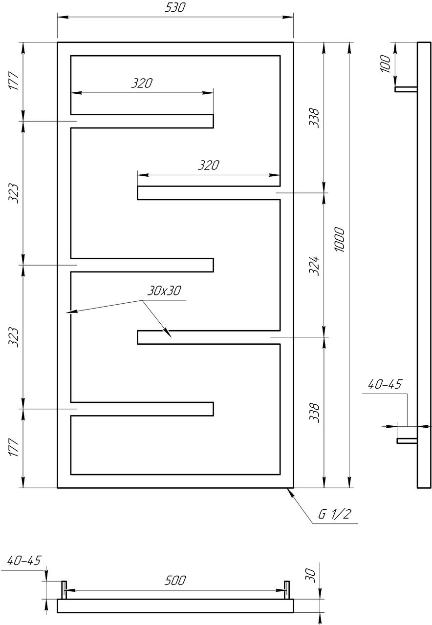 Рушникосушарка S-Mix Infinite 1000х530 мм Білий (1148565226) - фото 2 Рушникосушарка S-Mix Infinite 1000х530 мм Білий (1148565226) - фото 2