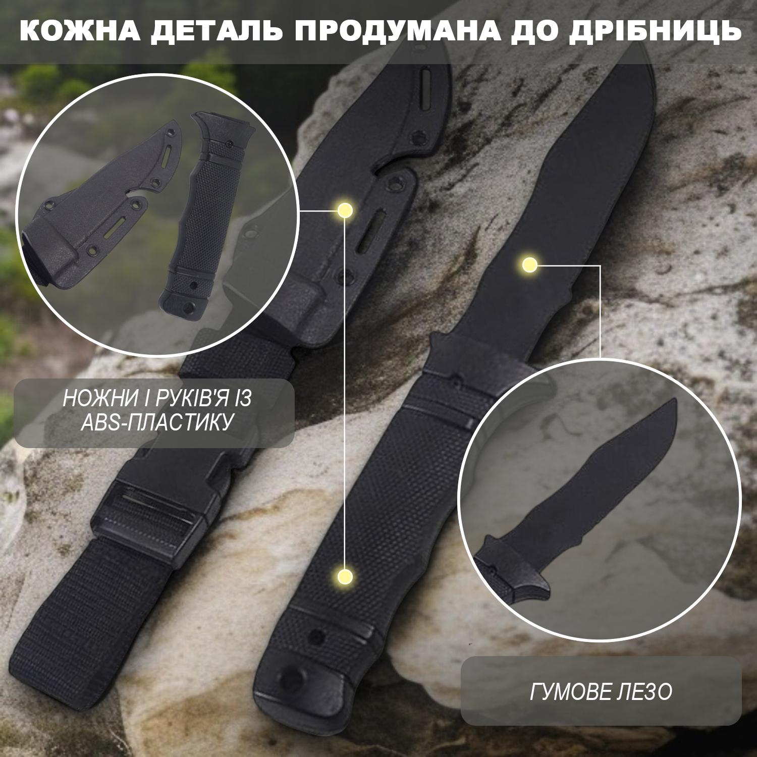 Ніж тренувальний Univerza кишеньковий з піхвами Зелений - фото 3