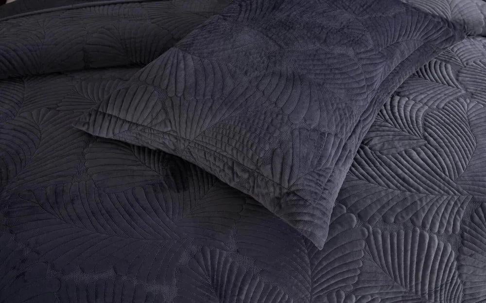 Покрывало на кровать с наволочками евро 210х230/50х70 см Графитовый (Д-vik-velur-pokruvalo-001) - фото 2