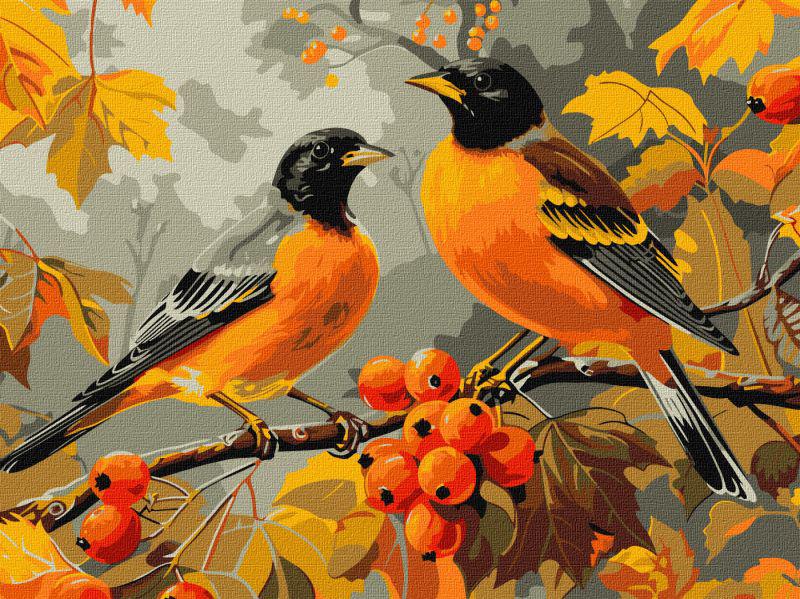 Картина по номерам Идейка Птички в саду 30х40 см (Id-KHO6638)