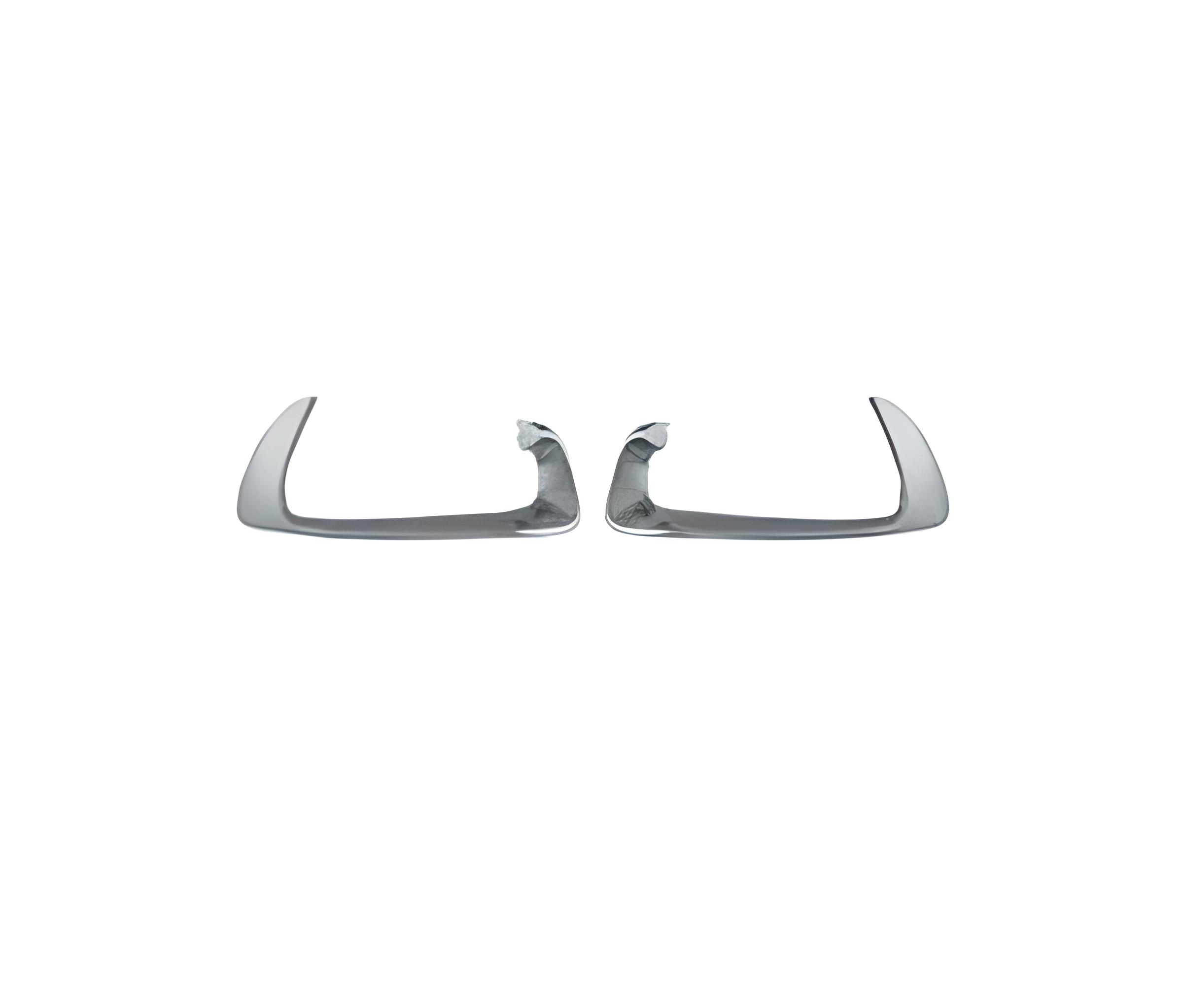 Молдинг решетки бампера AVTM Renault Scenic 12-14 левый + правый Серый металлик (185652912)