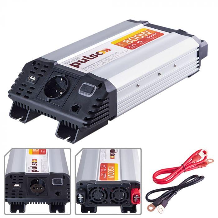 Автомобільний інвертор PULSO IMU-1520 12V-220V/1500W/USB-5VDC2.0A модифікований синус/клеми (IMU-1520) - фото 4 Автомобільний інвертор PULSO IMU-1520 12V-220V/1500W/USB-5VDC2.0A модифікований синус/клеми (IMU-1520) - фото 4