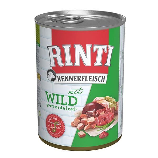Корм влажный для собак Rinti Kennerfleisch mit Wild беззерновой полнорационный Дичина 400 г (91054)