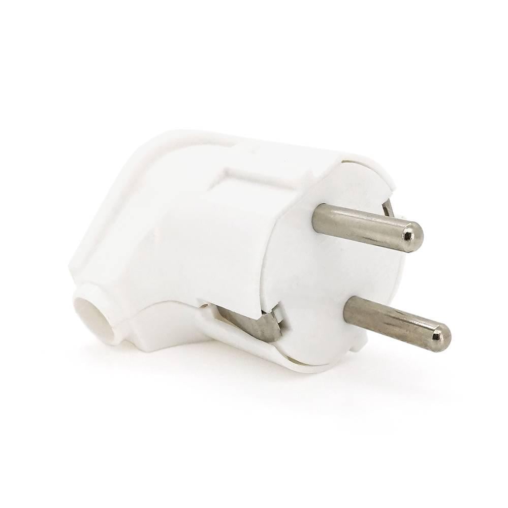 Вилка з заземленням кутова 16A 250V A105 Q24 White