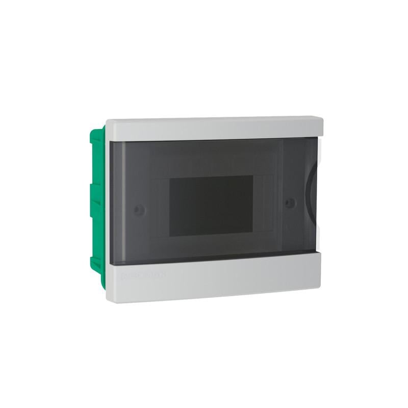 Щит розподільчий Neomax 6 модулів пластик 140x180x96 мм вбудований прозорі двері (NX4206)