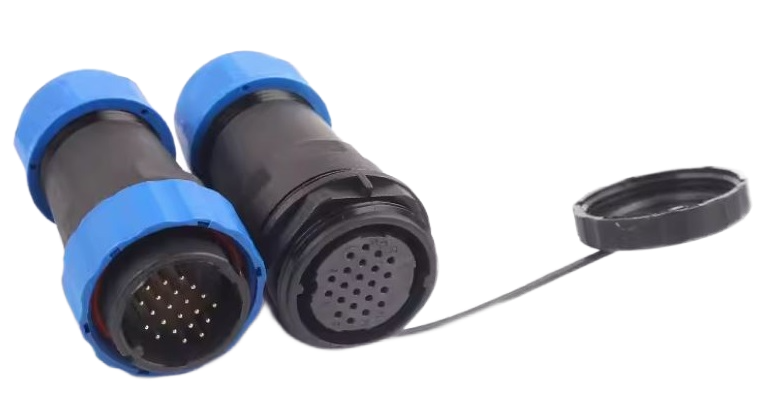 Роз'єм герметичний SP28 IP68 гніздо/штекер на кабель SP28 2P-F-M 22pin 5 А (2338163252)