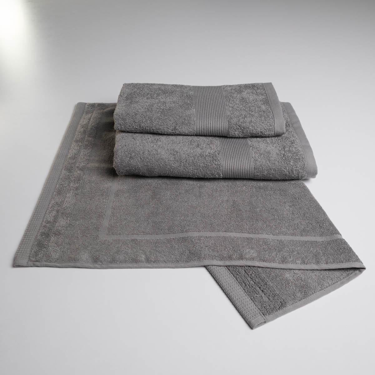 Набор банный махровый GM Textile с бордюром 50х70/50х90/70х140 см 3 шт. Серый (nm400b-k3-grey)