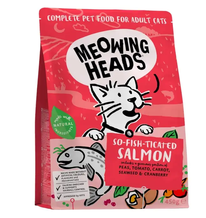 Корм сухой для взрослых кошек Meowing Heads SO FISH TICATED SALMON с лососем и курицей 450 г (24710153)
