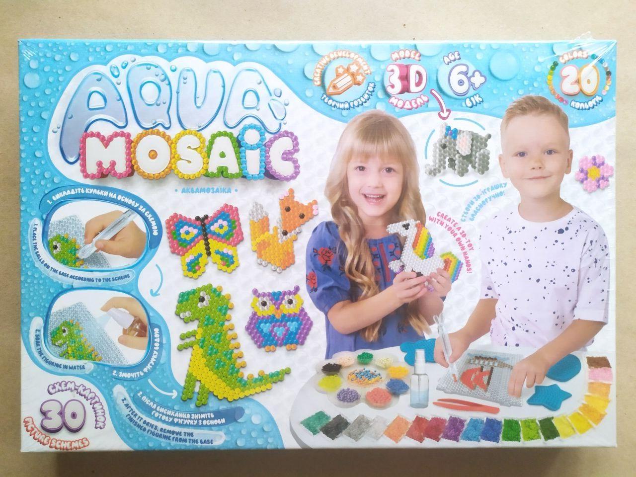 Набір креативної творчісті Danko Toys Aqua Mosaic великий набір 30 схем-картинок (AM-01-01)
