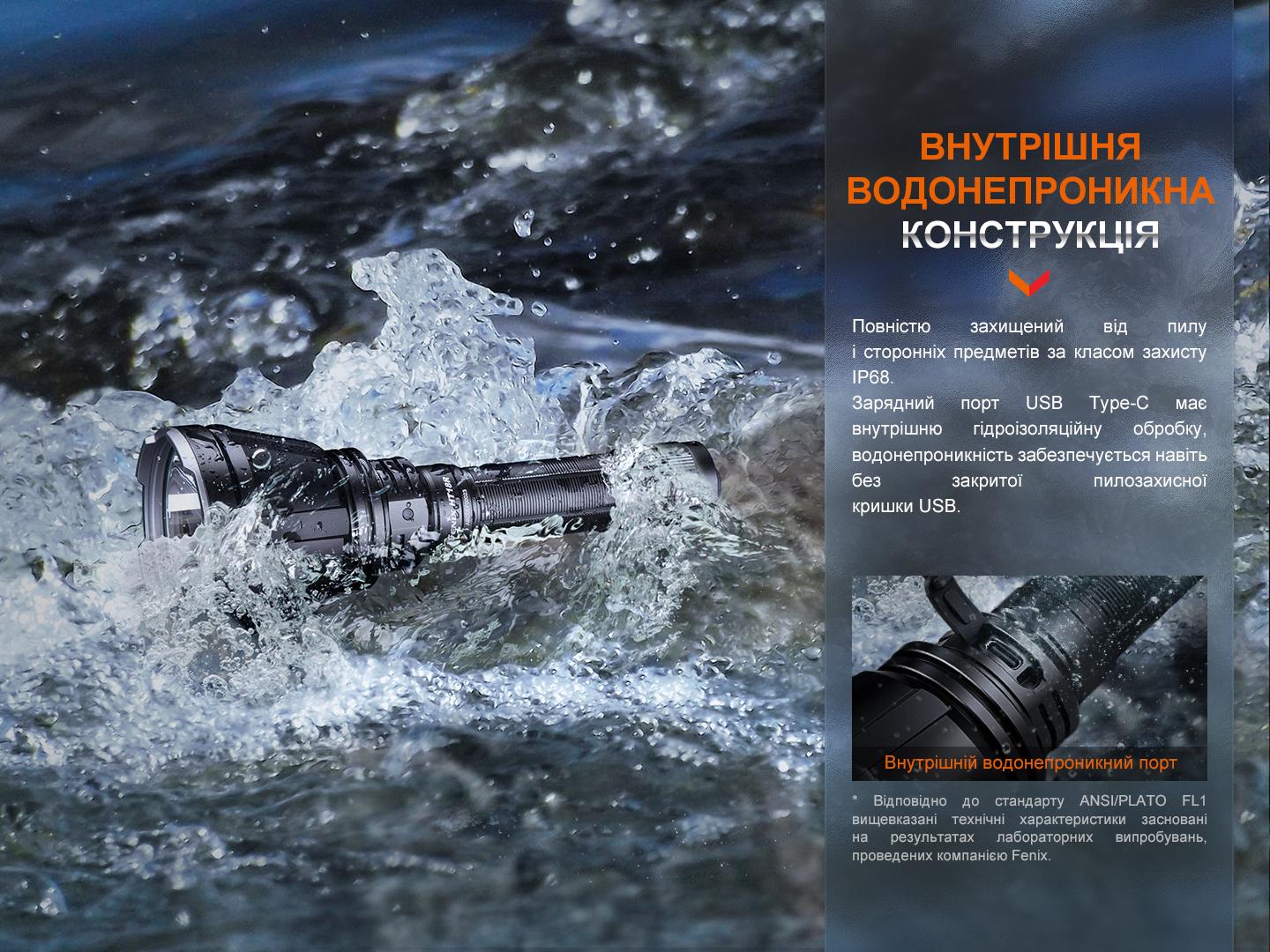 Фонарь ручной Fenix HT18R 2800 лм 110 м Черный - фото 12 Фонарь ручной Fenix HT18R 2800 лм 110 м Черный - фото 12