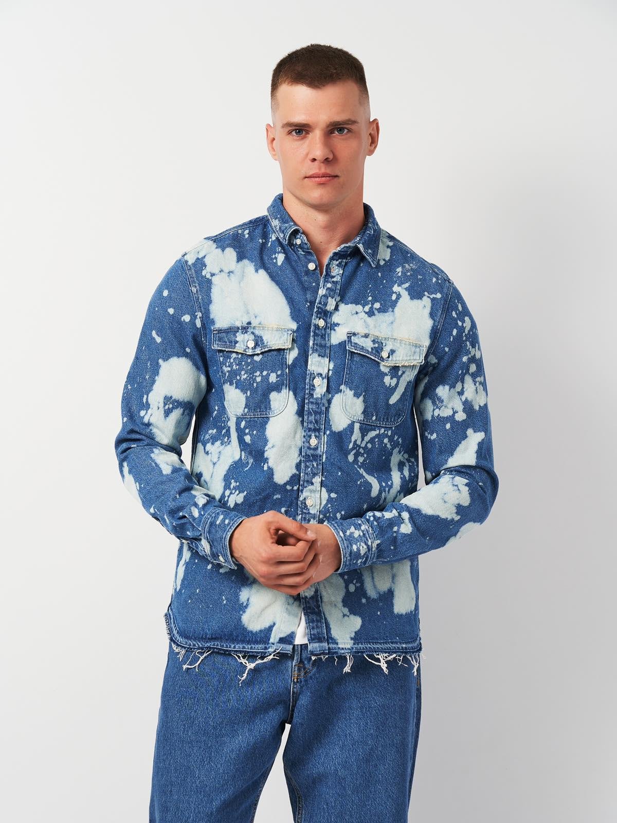 Рубашка джинсовая M Синий (2001140ral)