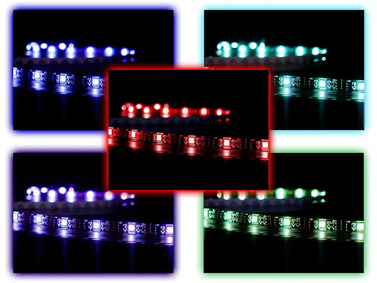 Светодиодная лента SMD 3528 RGB с пультом и блоком питания 5 м (4683) - фото 10