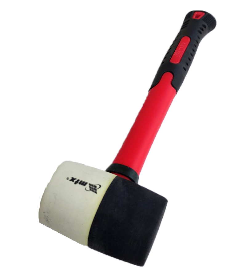 Киянка гумова з комбінованою ручкою чорно-біла гума 680 г (52099) - фото 2 Киянка гумова з комбінованою ручкою чорно-біла гума 680 г (52099) - фото 2