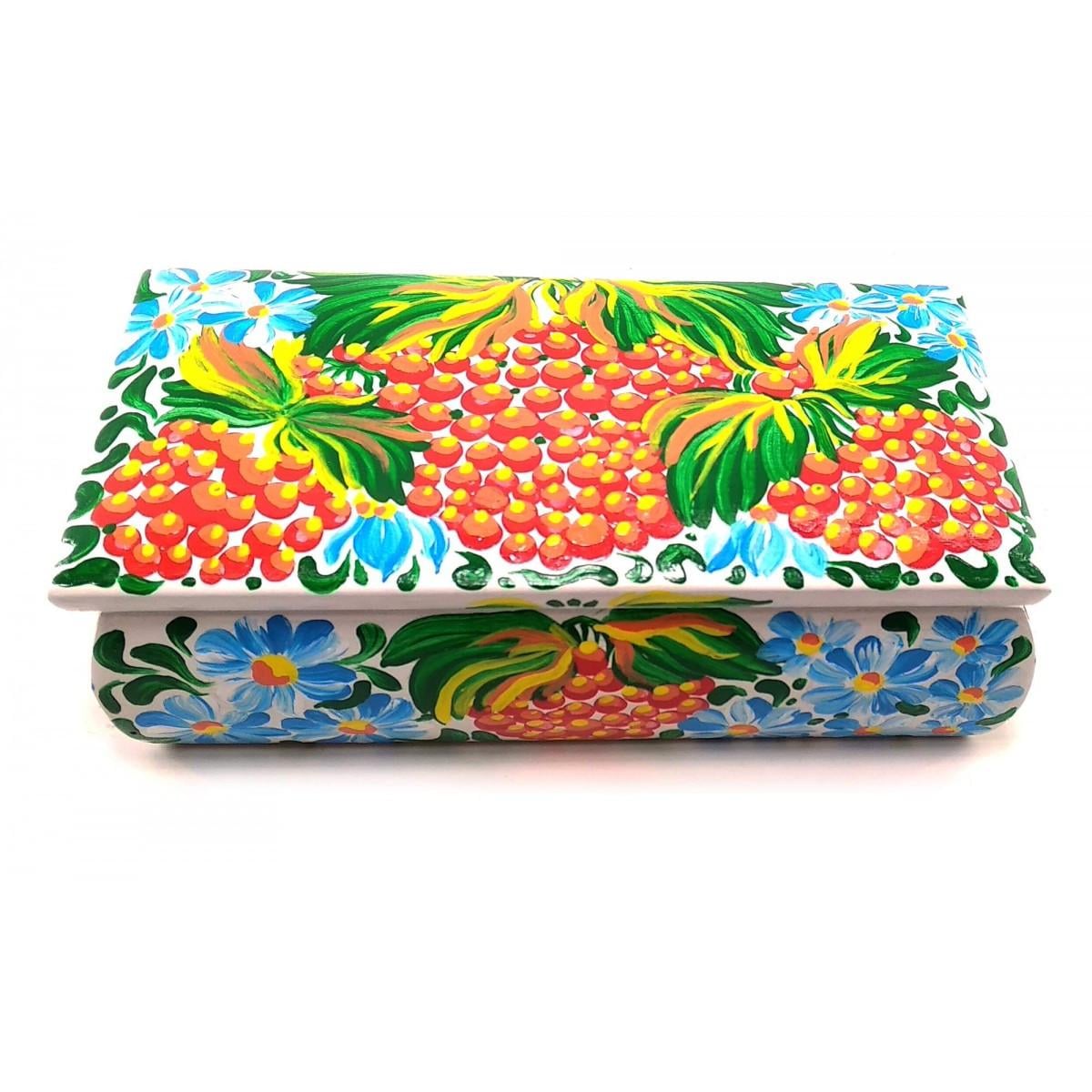 Шкатулка з масиву дерева калина 21х11х7 см