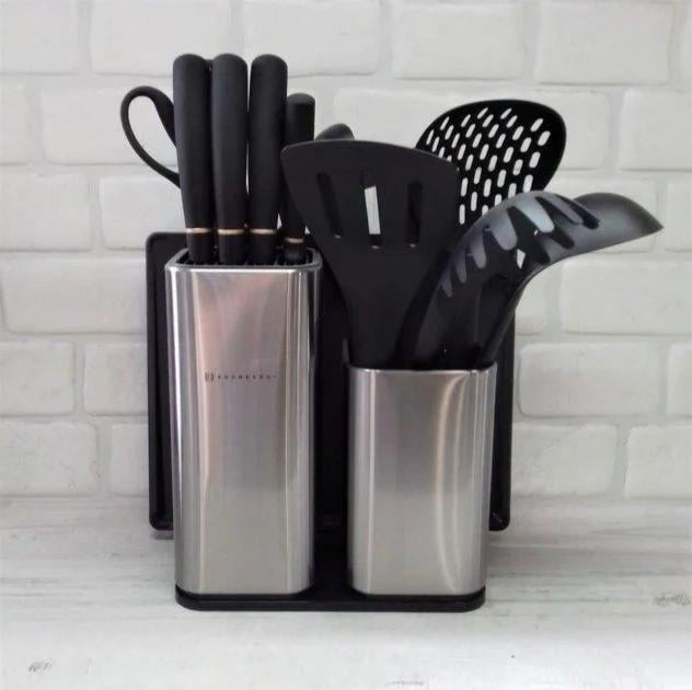 Набір кухонного приладдя Edenberg EB-3615 з підставкою та обробною дошкою 15 пр. (EB-3615) Набір кухонного приладдя Edenberg EB-3615 з підставкою та обробною дошкою 15 пр. (EB-3615)