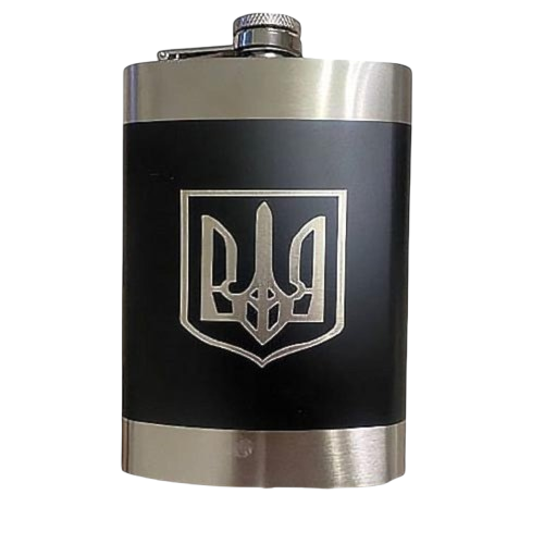 Фляга UKRAINE 10oz 283 мл из нержавеющей стали (F_WKL-020)