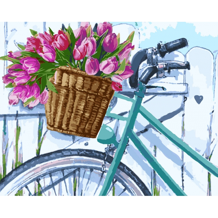 Картина по номерам Идейка Утренние тюльпаны 40х50 см КНО2219