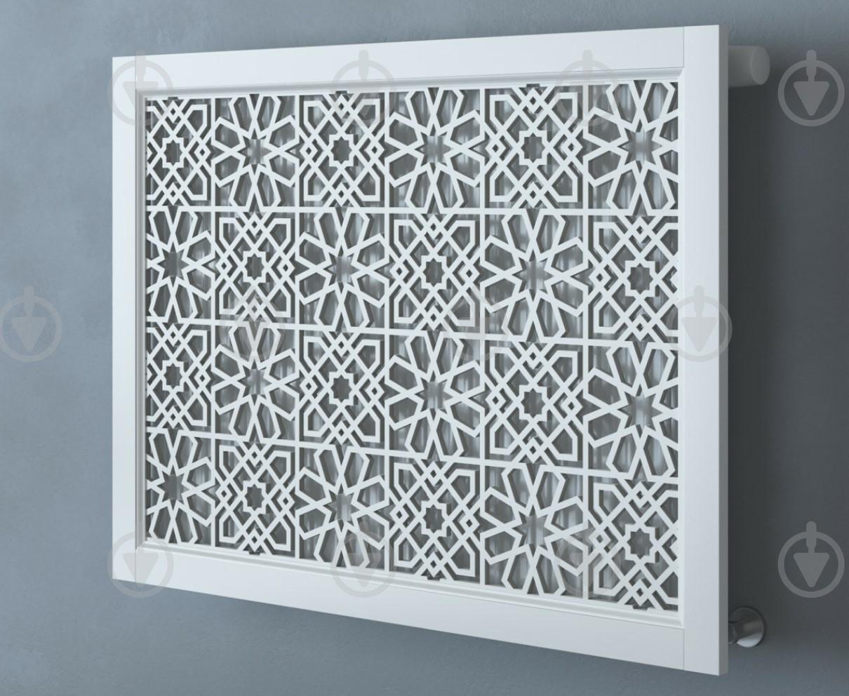 Экран-решетка декоративная на батарею отопления R24-F120 Белый (25086923)