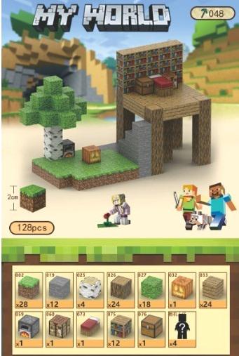 Конструктор магнітний Minecraft Будинок у джунглях 128 шт./4 фігурки (005/3) - фото 7 Конструктор магнітний Minecraft Будинок у джунглях 128 шт./4 фігурки (005/3) - фото 7