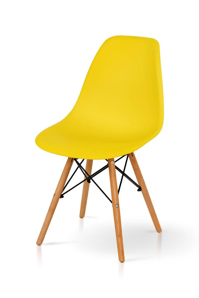Стілець кухонний Мікс Меблі Смайл Жовтий/ніжки Бук - фото 1 Стілець кухонний Мікс Меблі Смайл Жовтий/ніжки Бук - фото 1