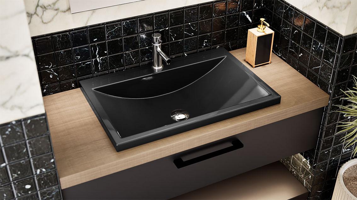 Умивальник накладний Status Braun Low Black (696) - фото 7