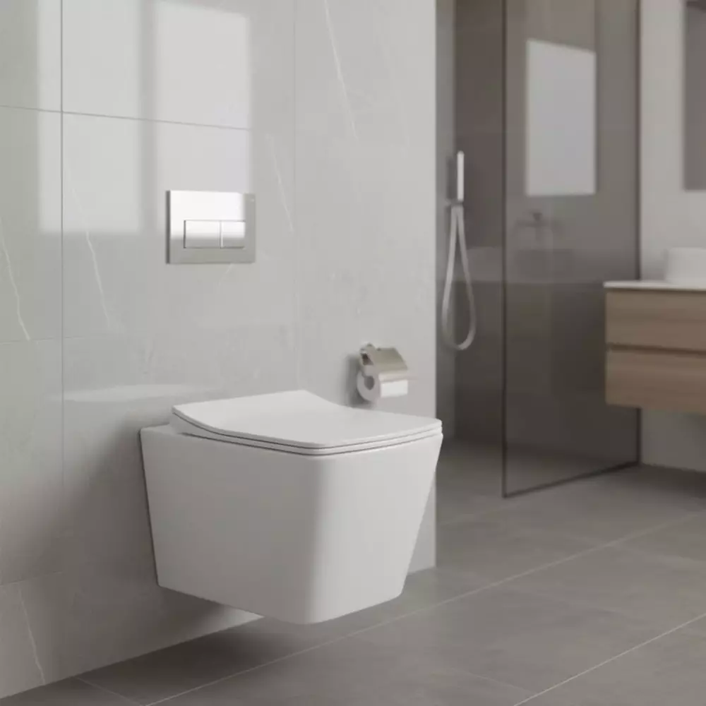 Унитаз подвесной Devit Aquamod HT-1014C-WHT007 безобедочный с турбозмывом с крышкой quick-fix Soft-Close (35041620)