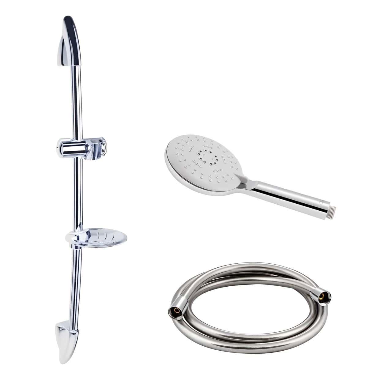 Набор душевого гарнитура Qtap QT01L/QT008/QTHADPVC160C Хром Набор душевого гарнитура Qtap QT01L/QT008/QTHADPVC160C Хром