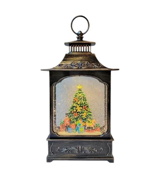 Ночник новогодний XMAS Елка USB-кабель LED-подсветка/эффект снегопада 31 см (MX-00009627)