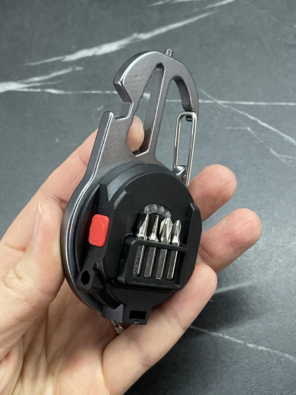 Ліхтар з карабіном W5137 з Type-C 7 режимів освітлення та набір викруток Сірий (2022637678635) - фото 2 Ліхтар з карабіном W5137 з Type-C 7 режимів освітлення та набір викруток Сірий (2022637678635) - фото 2