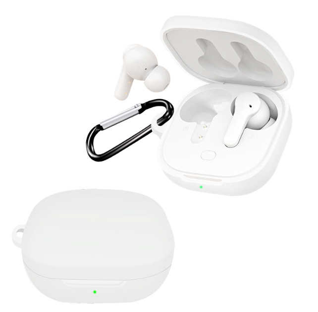 Чохол-накладка DK Silicone Candy Friendly з карабіном для Xiaomi QCY T13 White - фото 2